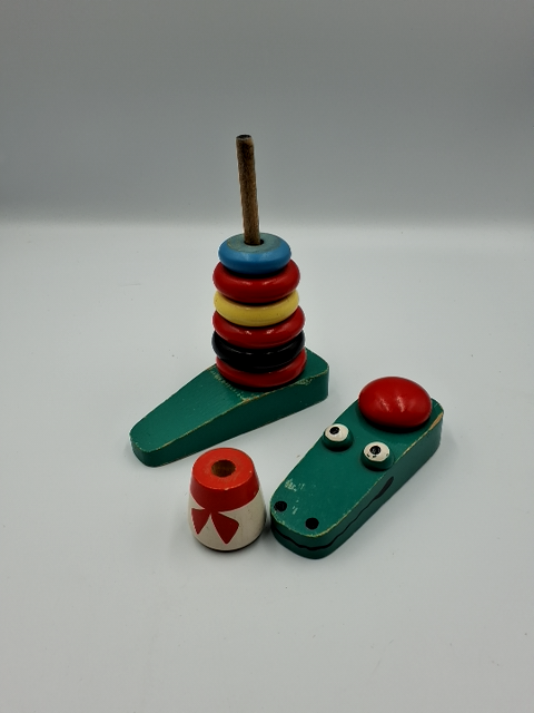 Retro Legetøj Stabel Krokodille